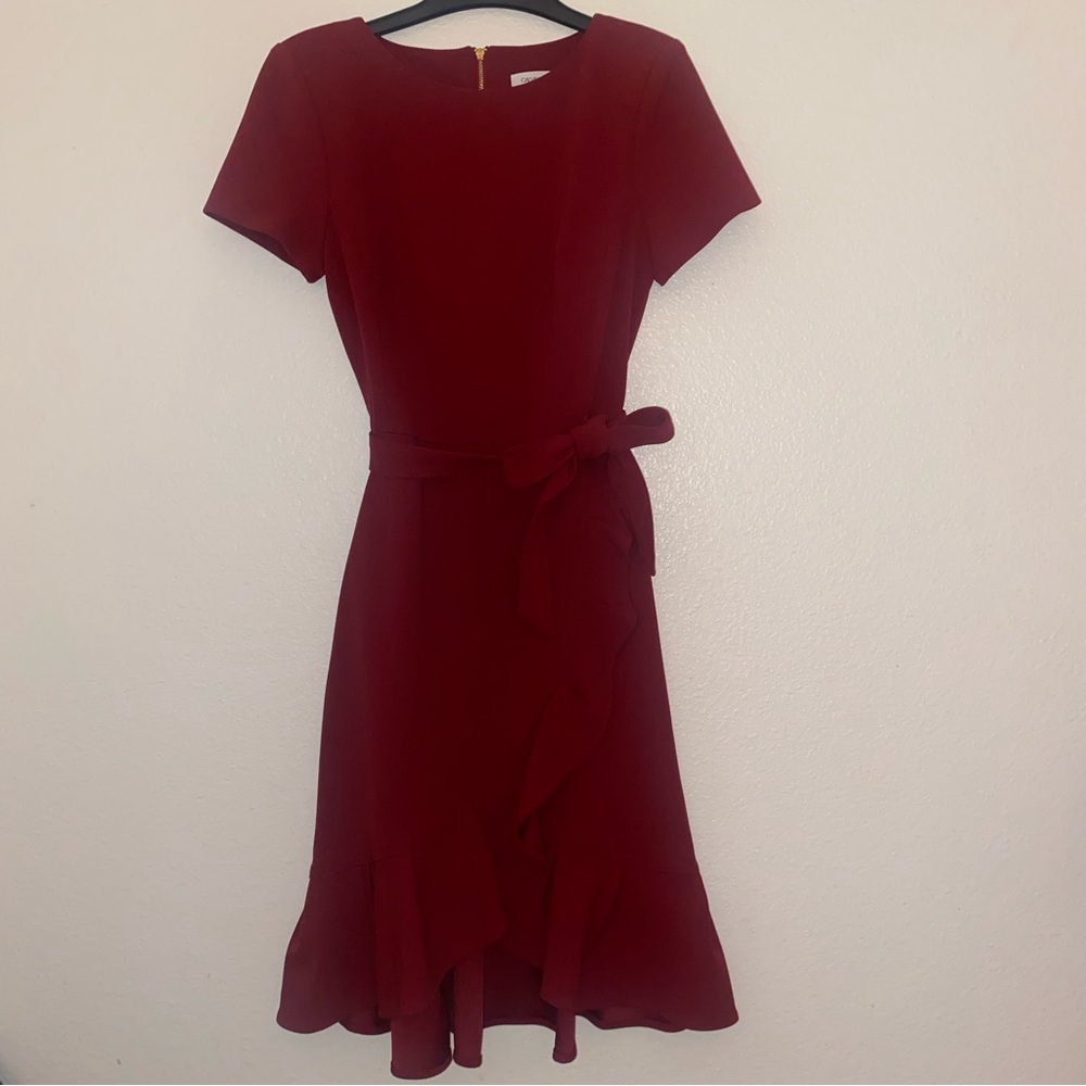 Elegant Red Calvin Klein Dress